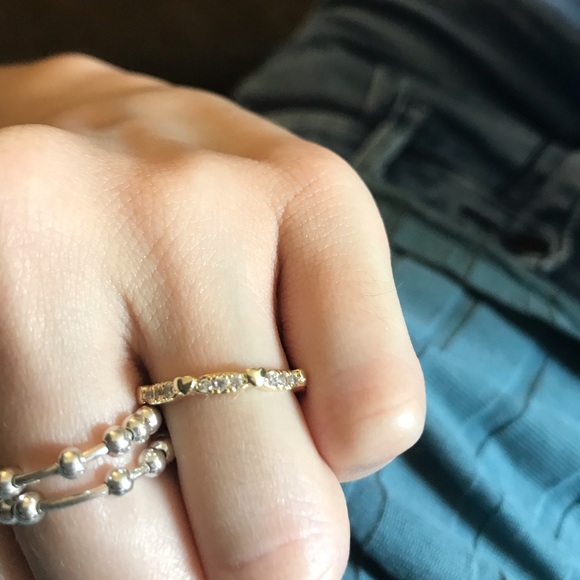 Dainty Small Minimal Gold Filled Heart Ring - Picture 2 of 3